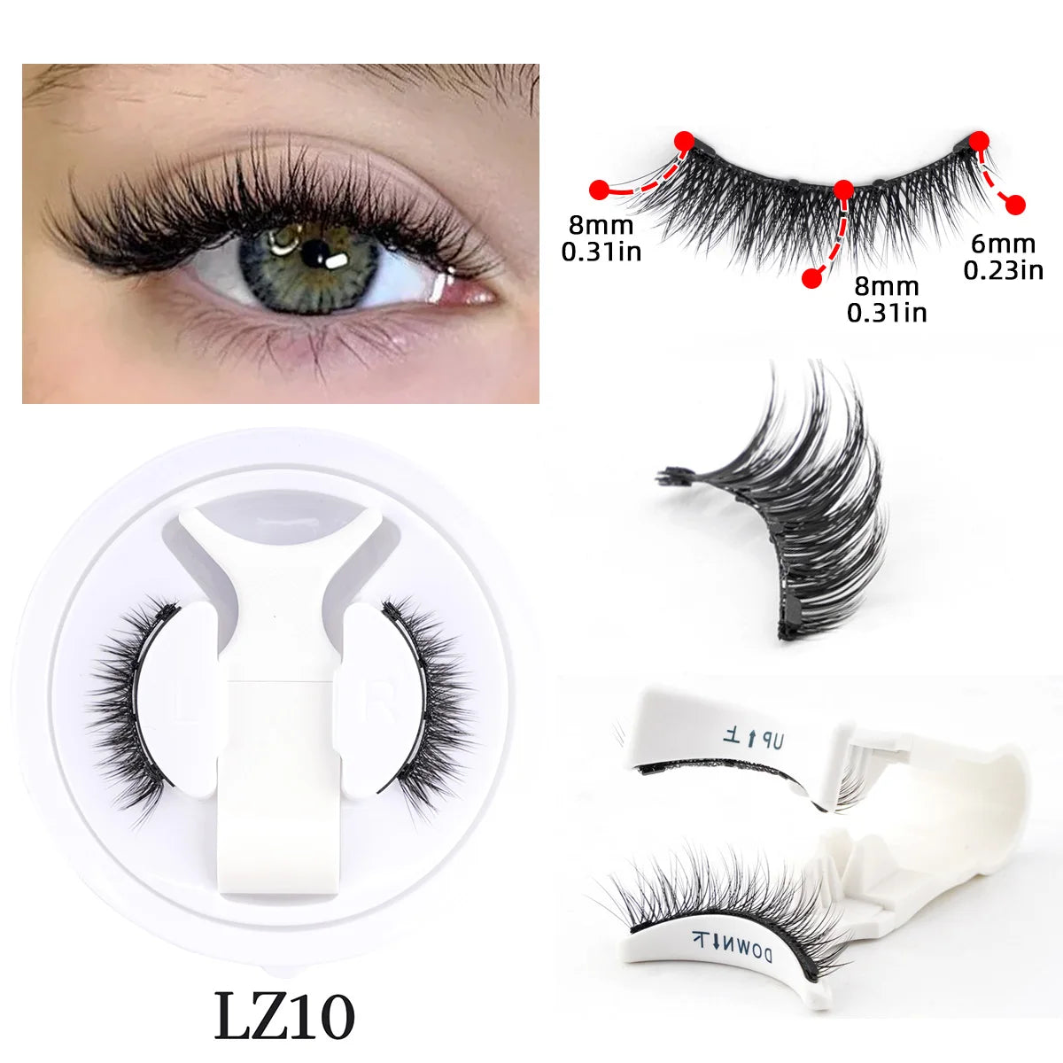 Magnetic Eyelashes Kit – 5 Reusable Styles + Tweezers - elbiB Connections 