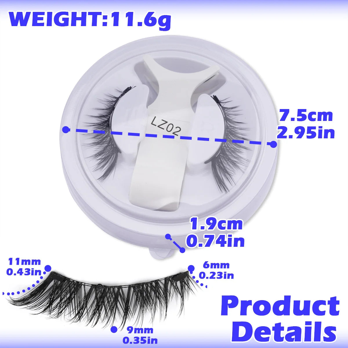 Magnetic Eyelashes Kit – 5 Reusable Styles + Tweezers - elbiB Connections 