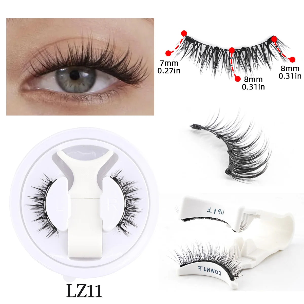 Magnetic Eyelashes Kit – 5 Reusable Styles + Tweezers - elbiB Connections 